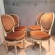 Set of 4 Louis XVI style medallion chairs