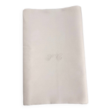 Large marbled damask tablecloth 2m x 2m80 monogrammed SC