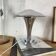 Lampe de bureau en inox ou métal chromé modèle champignon
