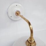 Speckled glass swan neck wall lights
