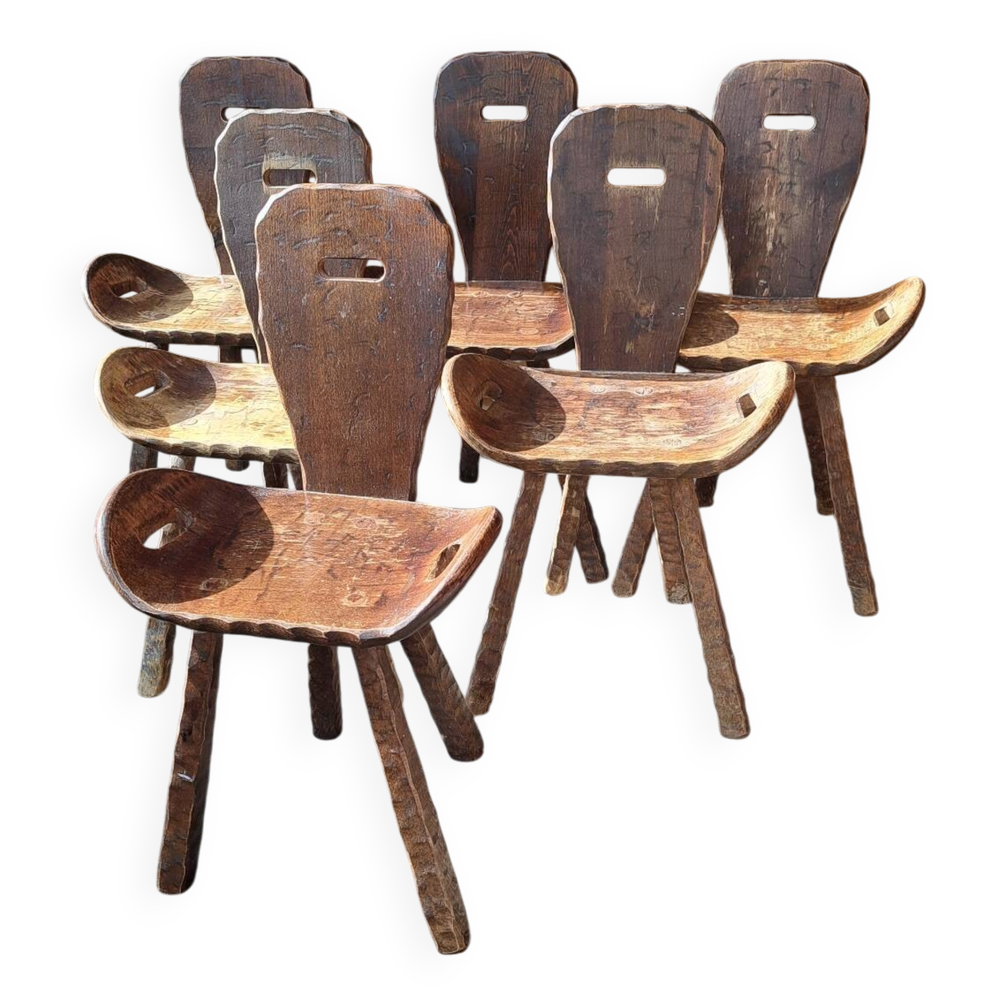 Lot chaises art populaire