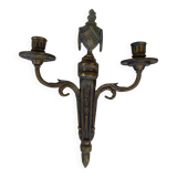 Set of 2 antique bronze wall sconces