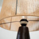 1970s dark glazed ceramic Danish lamp