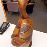 Decorative duck in polychrome wood