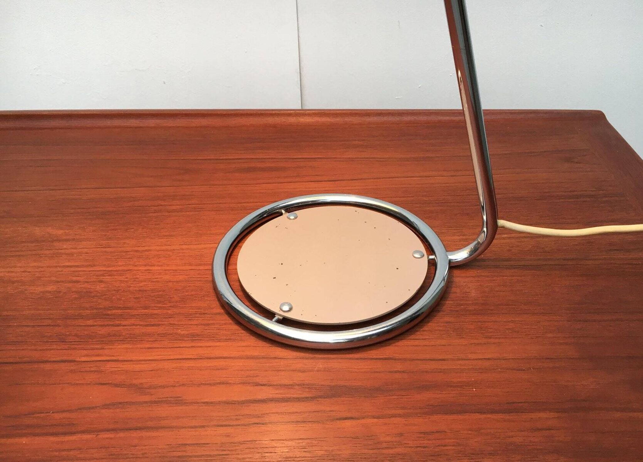 Mid-Century German table lamp model 6761 in metal by Christian Dell for Kaiser Leuchten, 1960s.