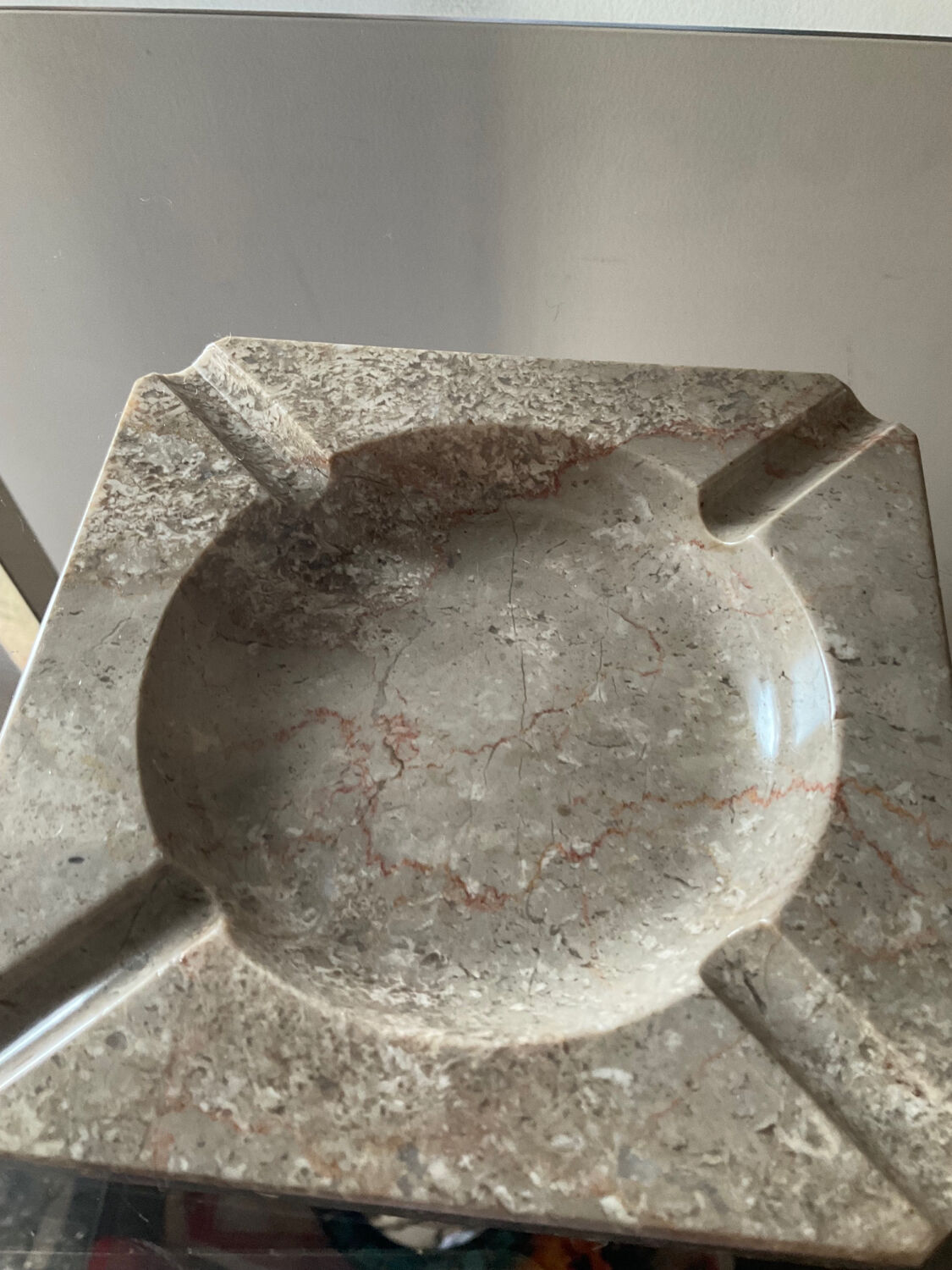 Vintage marble ashtray 70s