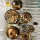 Vintage Copper Pendant Lamp / Hanging Light / Colonial Chandelier 1970's