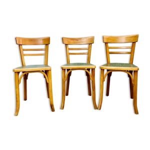 lot de 3 chaises bistrot vertes