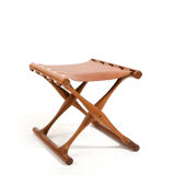 Poul Hundevad Oak Guldhøj Folding Stool Model PH-41 1960s