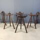Tabourets de bar brutalistes du milieu du siècle - lot de 6, années 1960