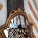 Golden baroque mirror 38x24cm