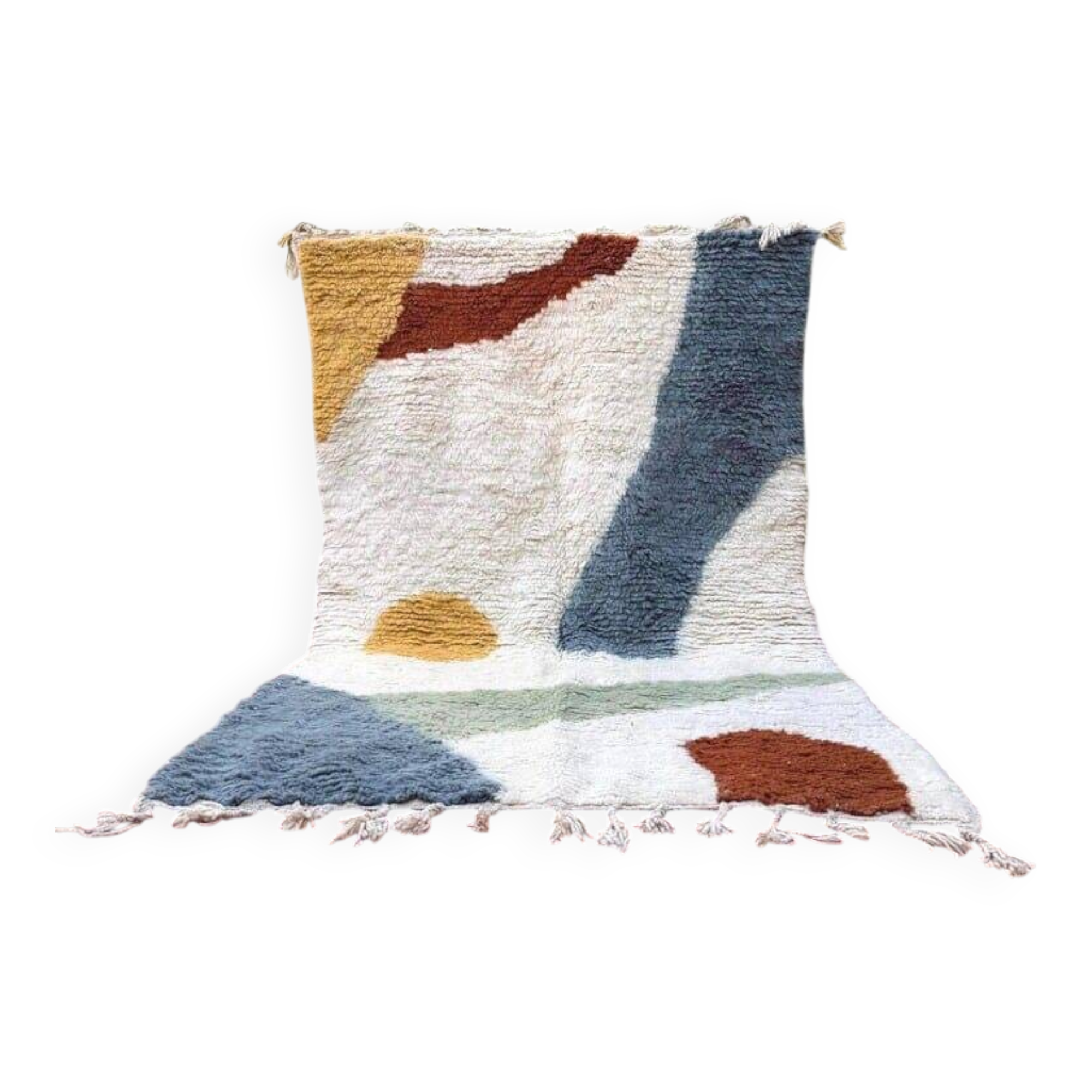 Handcrafted, colorful beni mrirt rug, size 150 x 250 cm