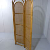 Rattan & wicker folding screen, 1980’s