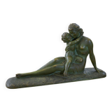 Sculpture en terre cuite patine bronze par Ugo Cipriani