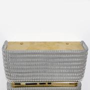 Pair of Modern Italian Murano Glass and Brass Sconces