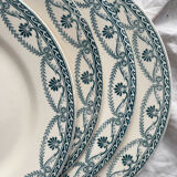 4 flat ironstone plates “Empire” Salins