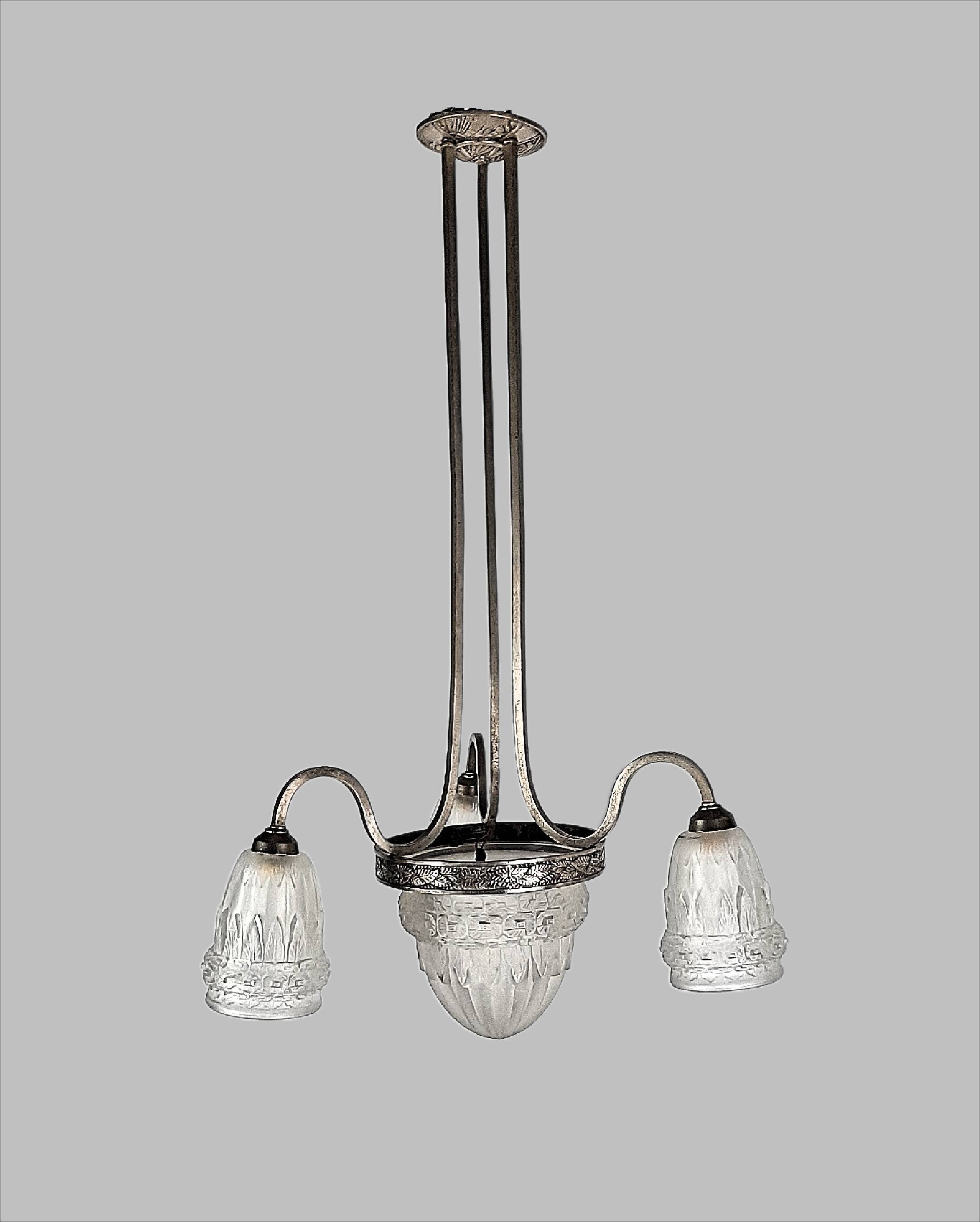SCHNEIDER France lustre Art Deco