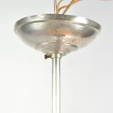 1950s art deco chandelier, Spółdzielnia Pracy Metal Kraków, Poland