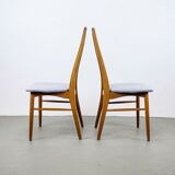 Set of 6 eva vintage chairs in Teak Niels Koefoe Hornslet Midcentury 60s