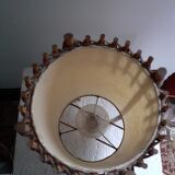 Lampe rotin Louis Sognot design 50's 60's