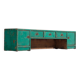 Antique oriental turquoise green TV cabinet (c.1900) #26