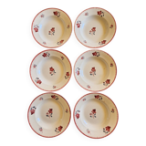 Digoin retro soup plates, Margaret