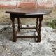 Old octagonal coffee table wood turned feet vintage