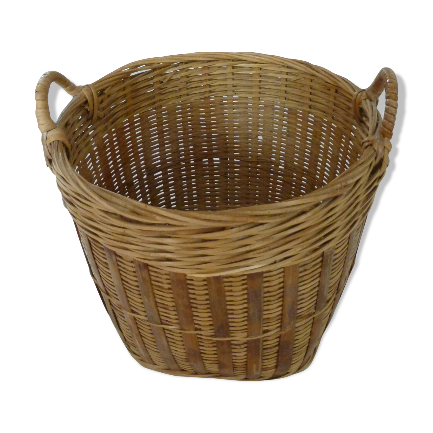 Planter basket in rattan and bamboo