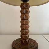 Lampe à poser en bois tourné