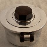 Luc Lanel silver metal and rosewood sugar for Christofle art deco