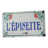 Old enameled house plate