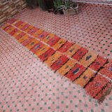 Moroccan vintage azilal hallway carpet berber 377 x 67 cm