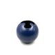 Modern blue spherical ceramic vase, Italy 1970
