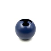 Modern blue spherical ceramic vase, Italy 1970