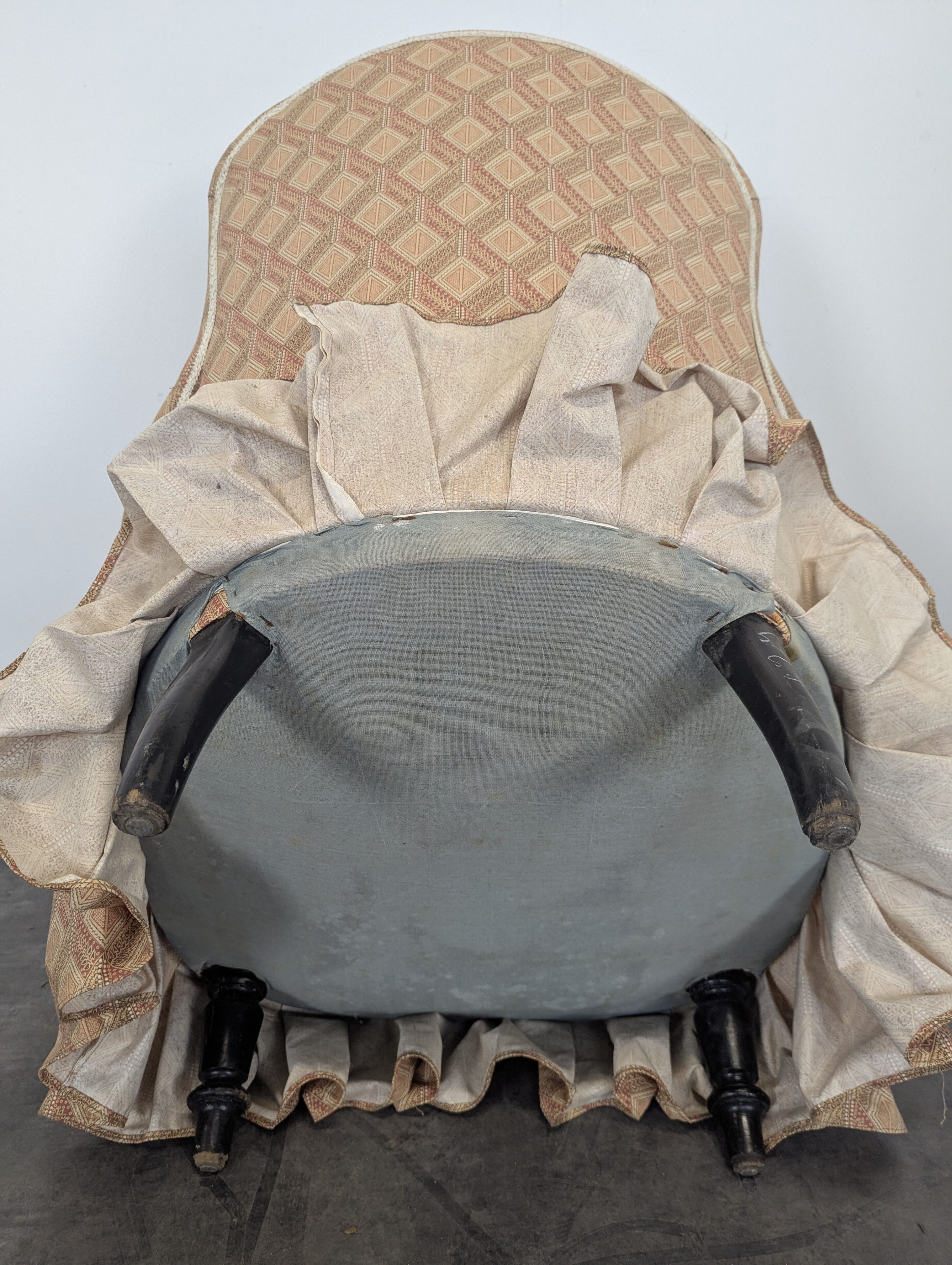 Pair of frog armchairs from the Napoléon III period.