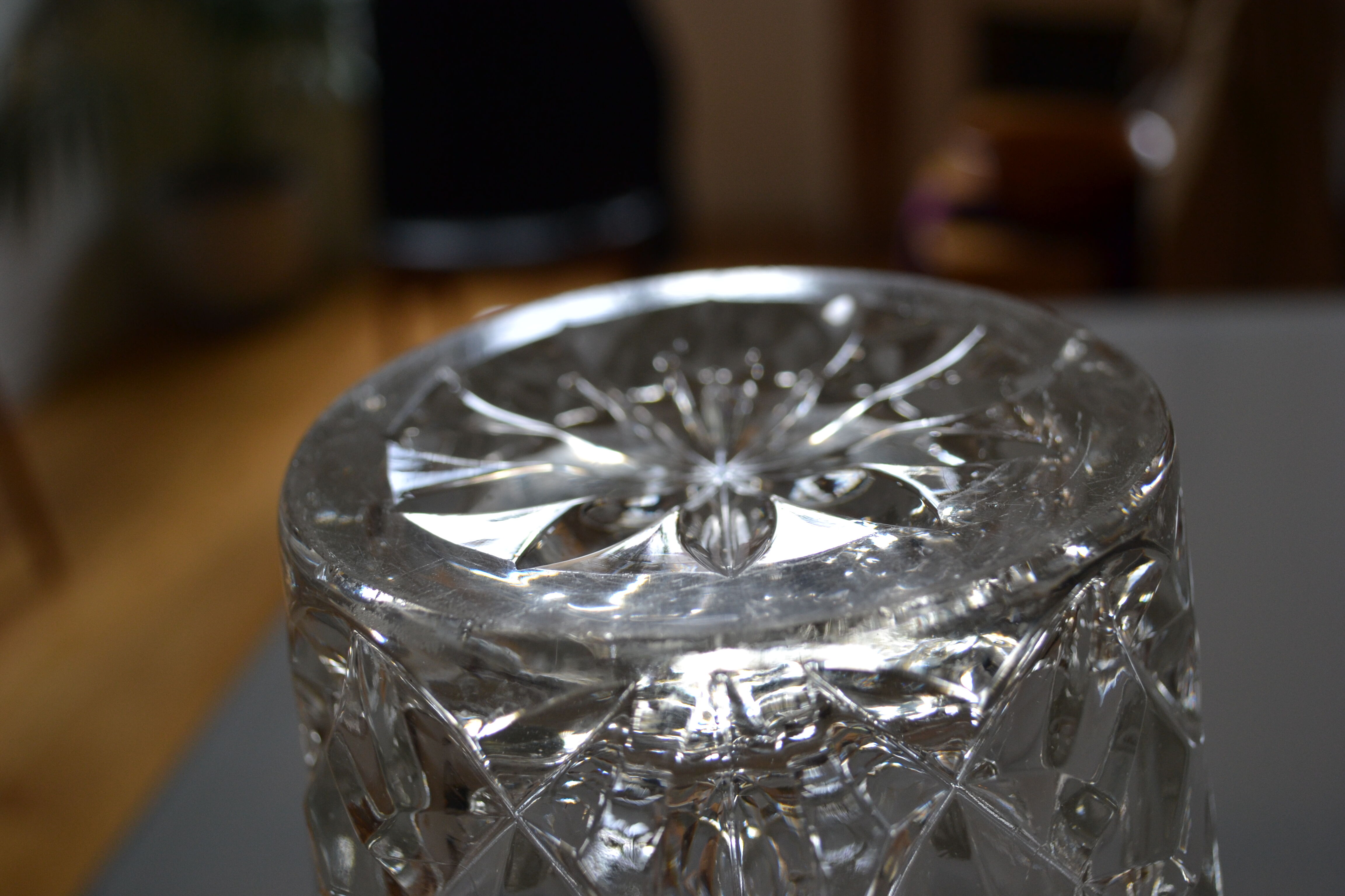 Vase vintage crystal mold czechoslovakia years 50