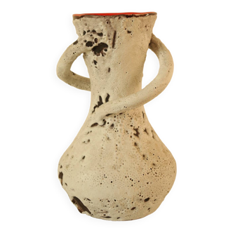 Vintage lava ceramic vase 1960