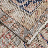 Navy blue vintage rug 317x220cm