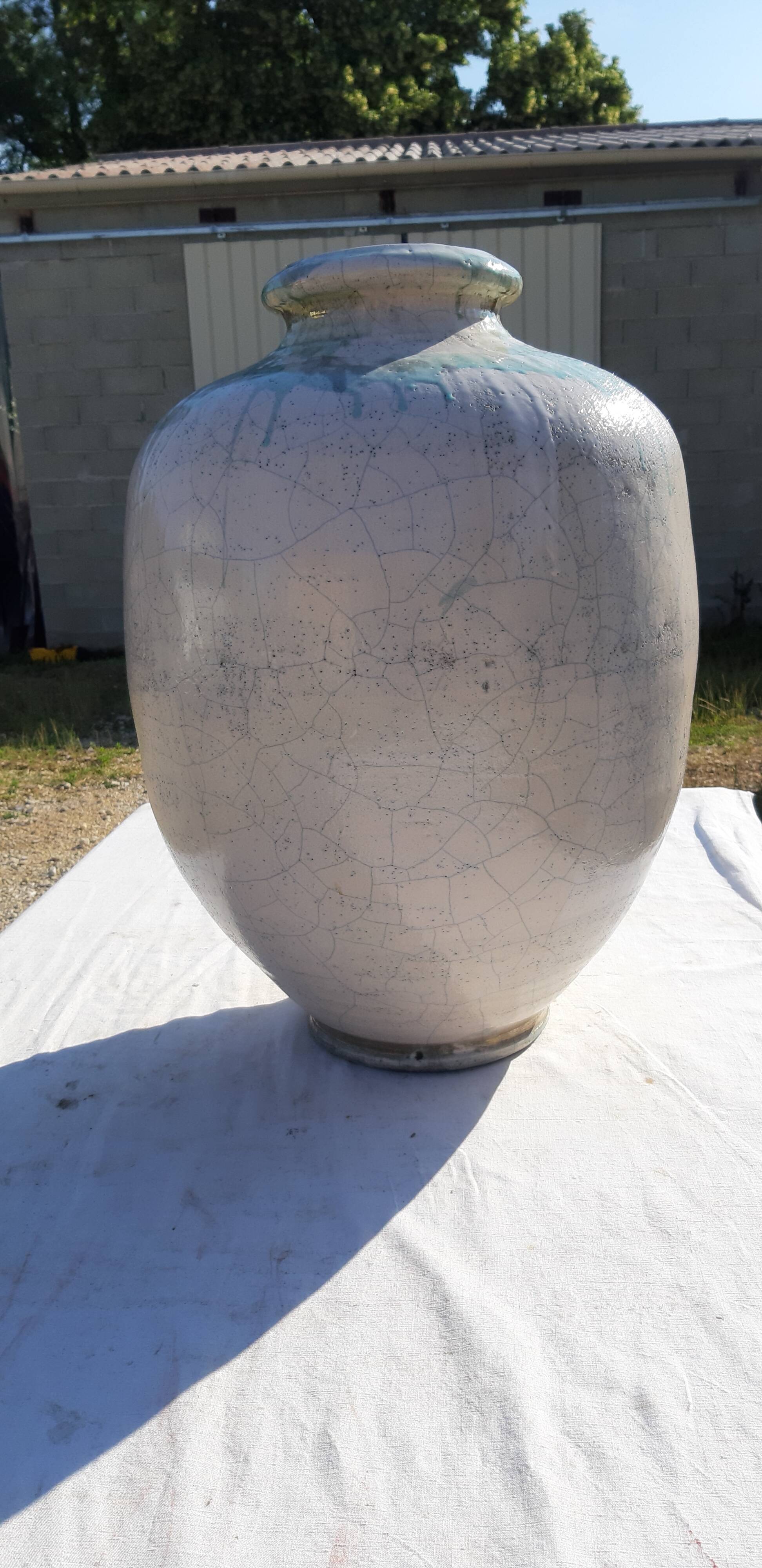 Glazed sandstone jar by François Peyrat