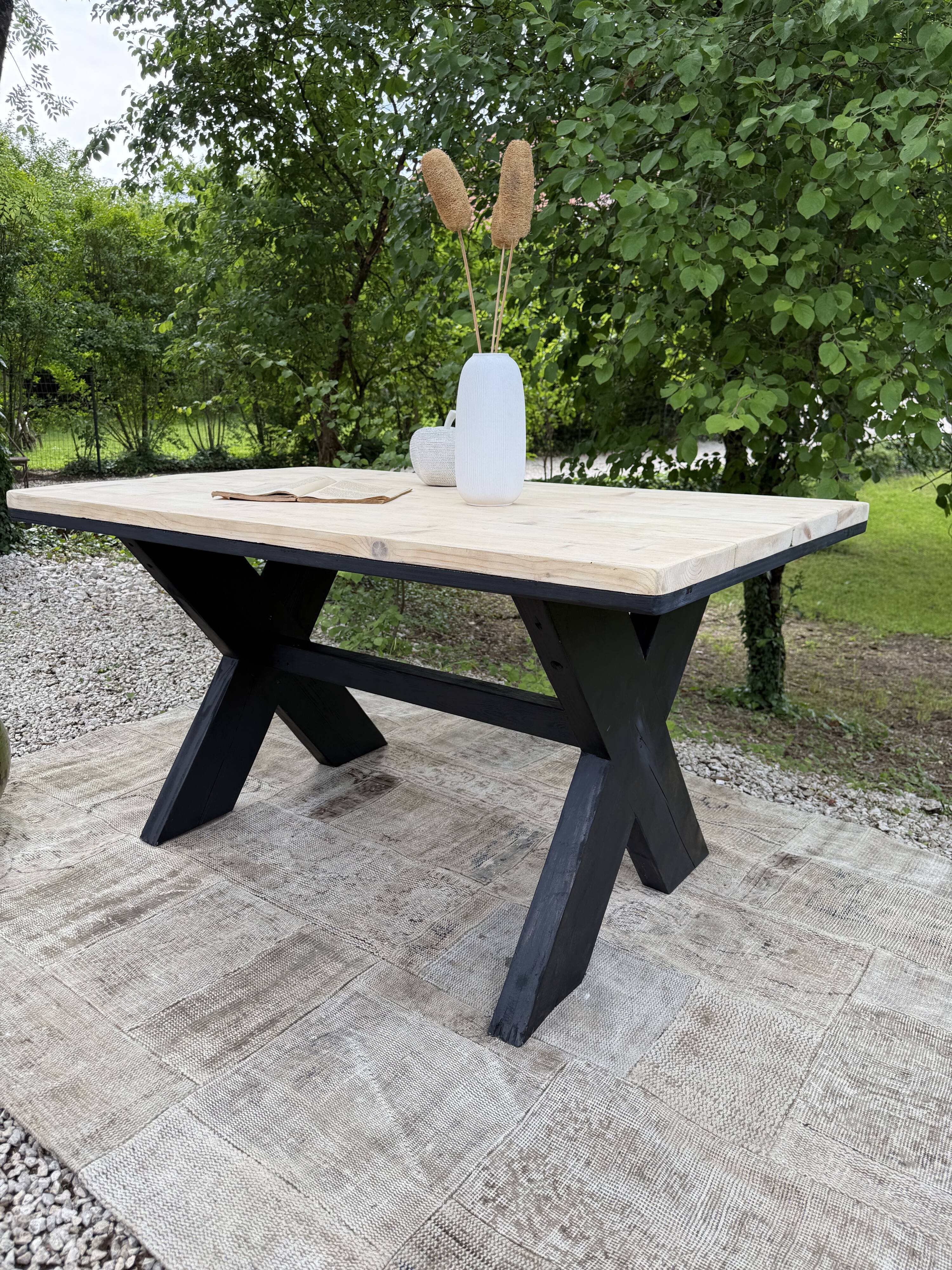 Renovated antique wooden table 🌾