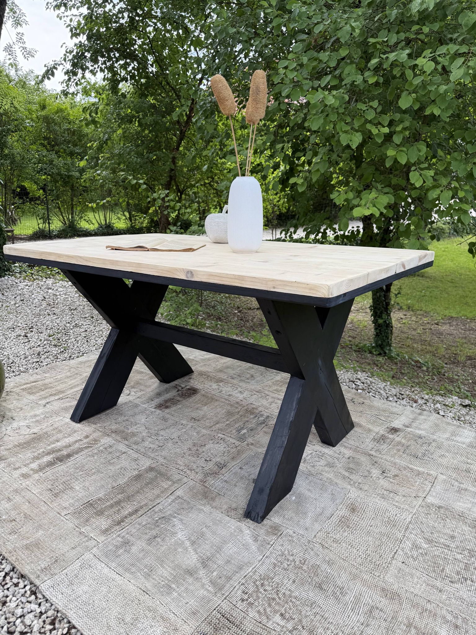 Table bois ancienne rénovée