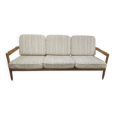 Canapé scandinave 3 places tissu bouclette 1960