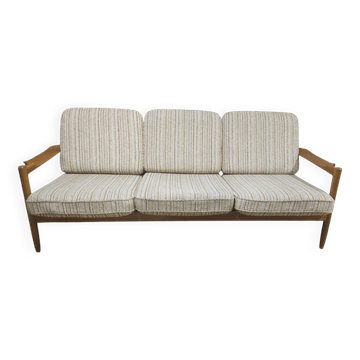 Scandinavian 3-seater sofa boucle fabric 1960