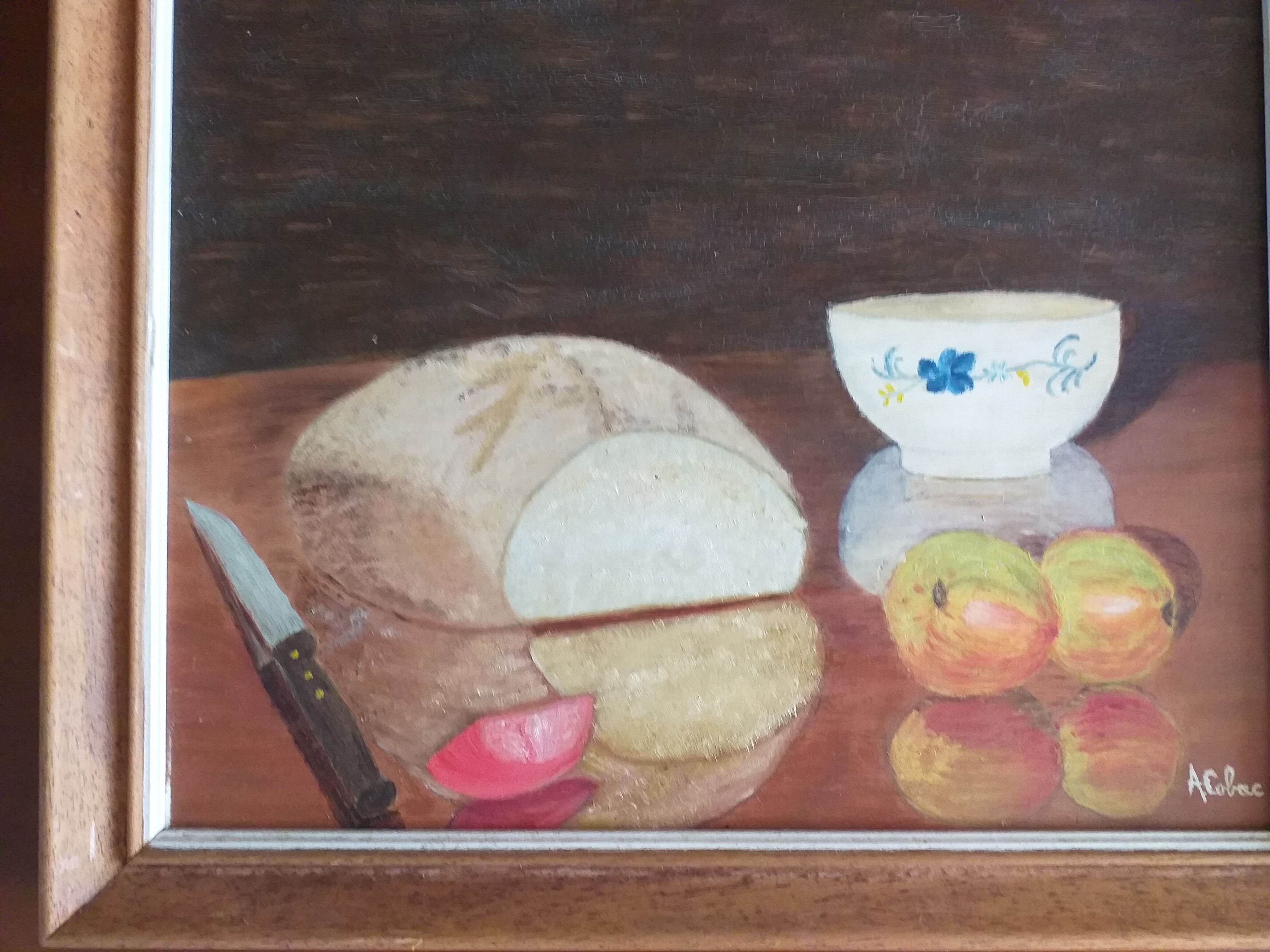 Still life painting signed