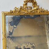 Grand miroir doré style Louis XVI, 19e siècle