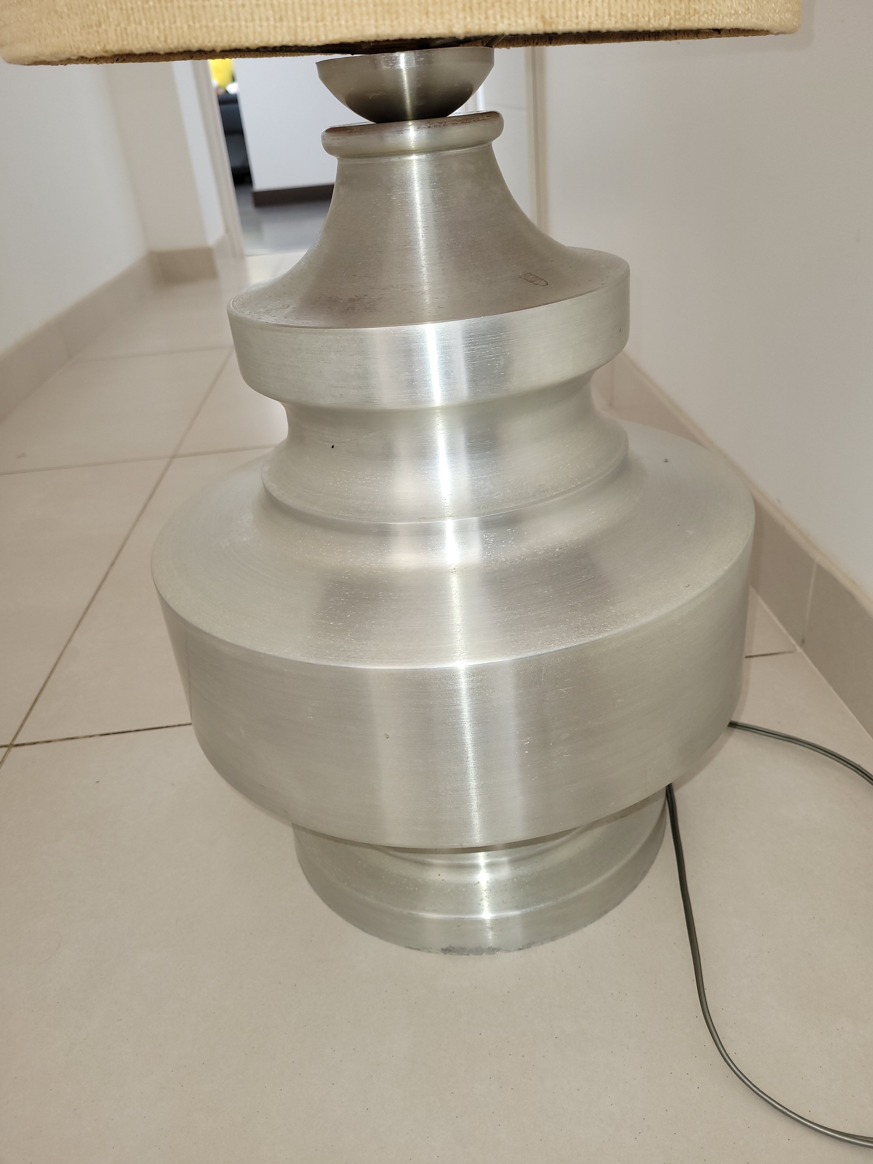 Vintage aluminum table lamp