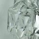 Elegant mid century sconce crystal glass prisms and chrome by kinkeldey 196