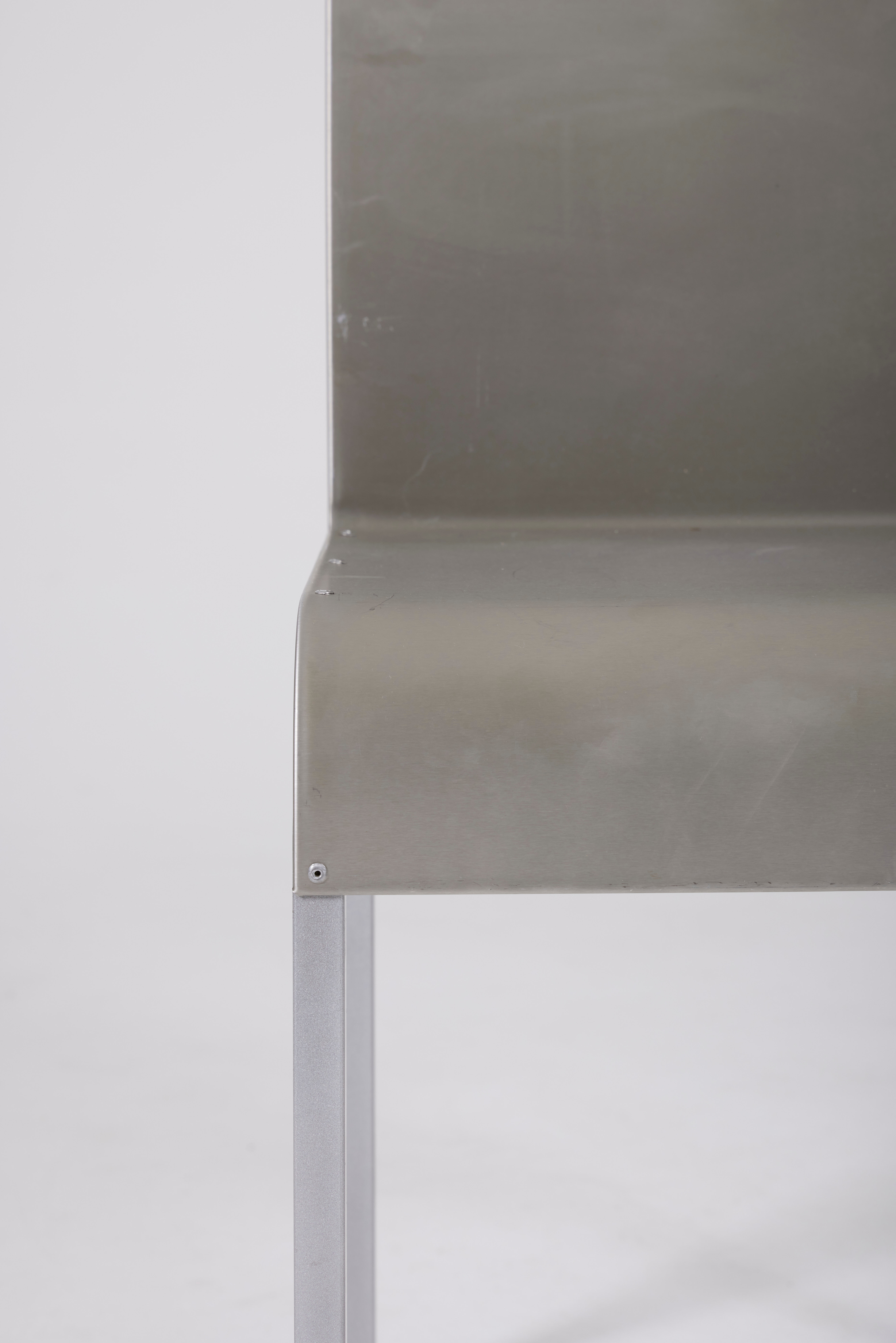 Ensemble de chaises en aluminium, Belgique 1980s