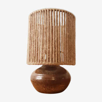 Rope and ceramic lamp