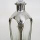 Magnificent crystal and silver-plated metal carafe bottle.